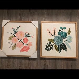 Framed flower art